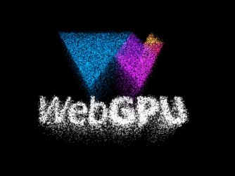 WebGPU logo created using particle effects