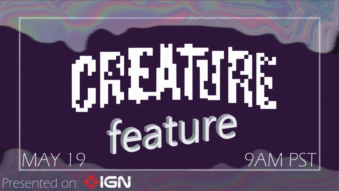 Promo image for Creature Feature 2025 XR Gaming Showcase at IGN on May 19th